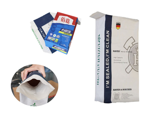 Aangepaste Gekleefde het Document van Klepmultiwall Zakken 20kg 25kg voor Chemisch Poeder