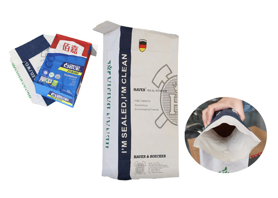 25kg kraftpapier-Document Gekleefde het Document van Klepmultiwall Zak voor Chemisch Poeder