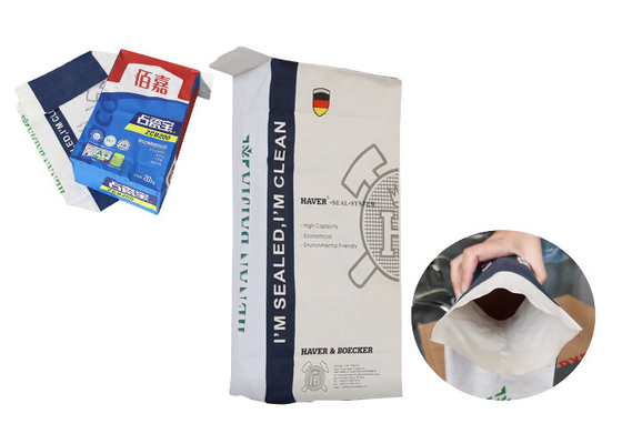 Waterdichte het Document van 20kg 50kg Kraftpapier Klepzak Verpakking voor Cement